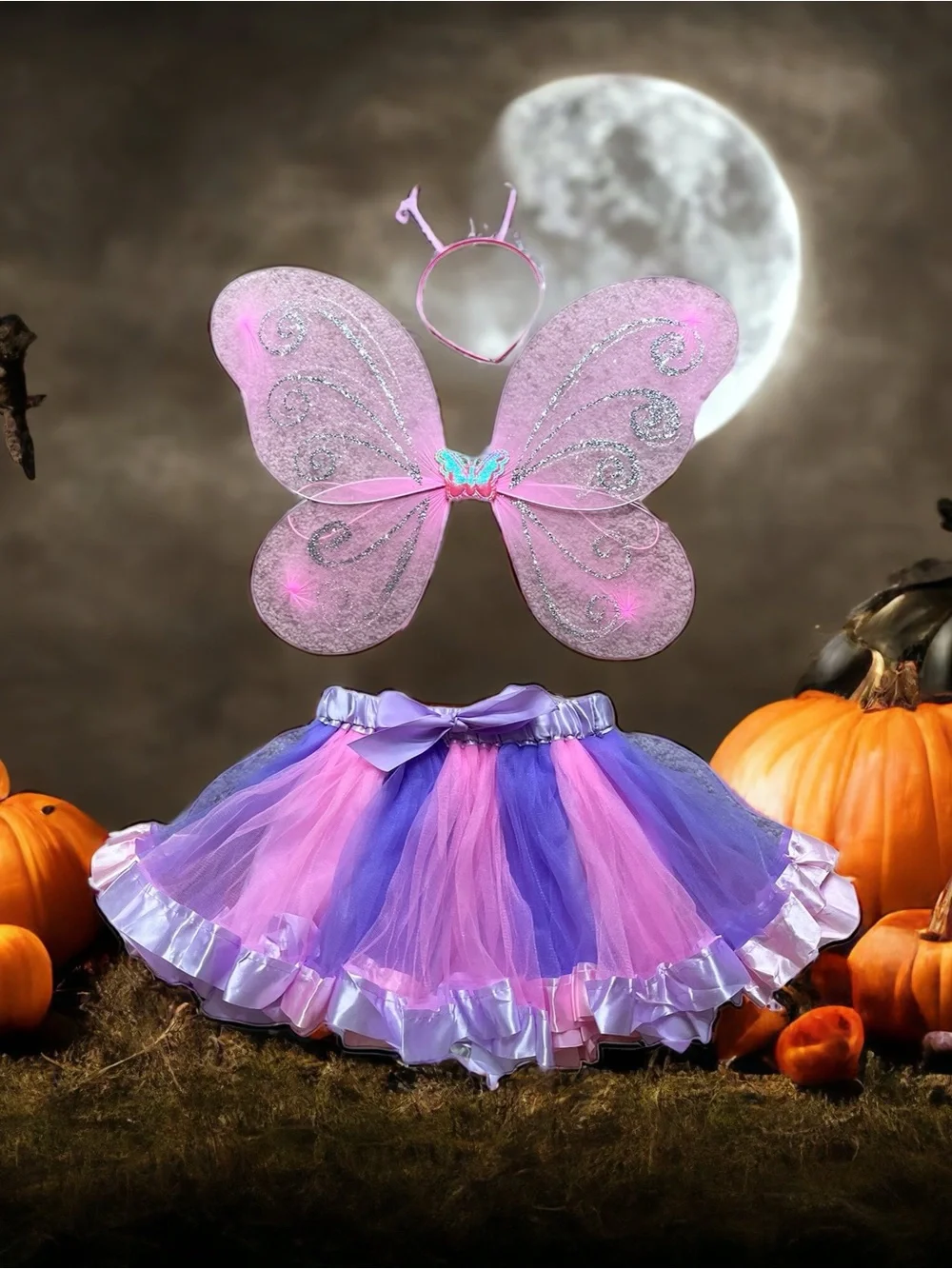 Kids Pink & Purple Butterfly Costume Set - (Price Firm)